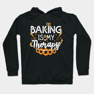 Baking Is My Therapy Shirt Delicious Cupcake Baker T-Shirt Hoodie